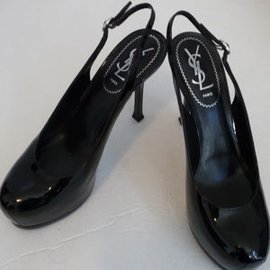 YSL SAINT LAURENT TRIBTOO TRIBUTE SLINGBACK 37.5